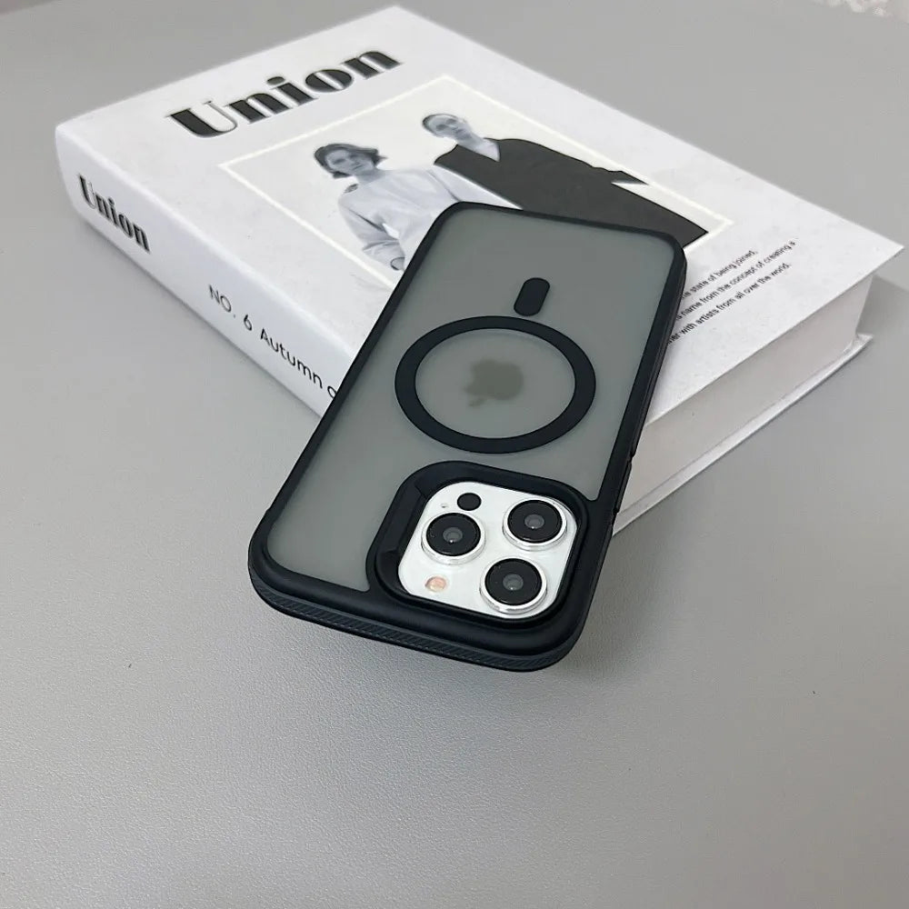 Magnetische Schutzhülle Matt Transparent für iPhone 11–16 Pro Max