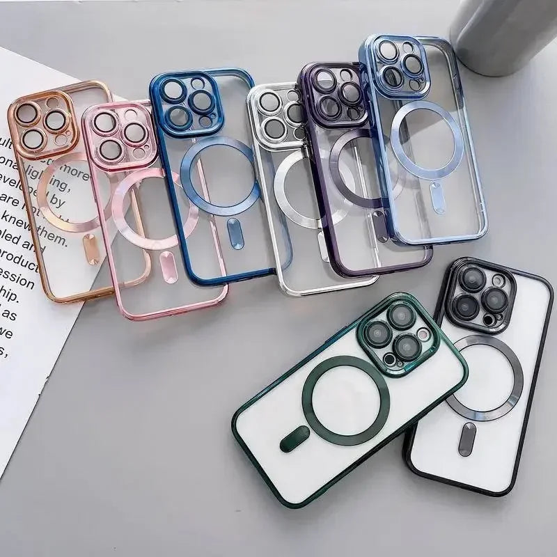 Luxus Hülle mit Kameraschutz für iPhone 11–17 Pro Max