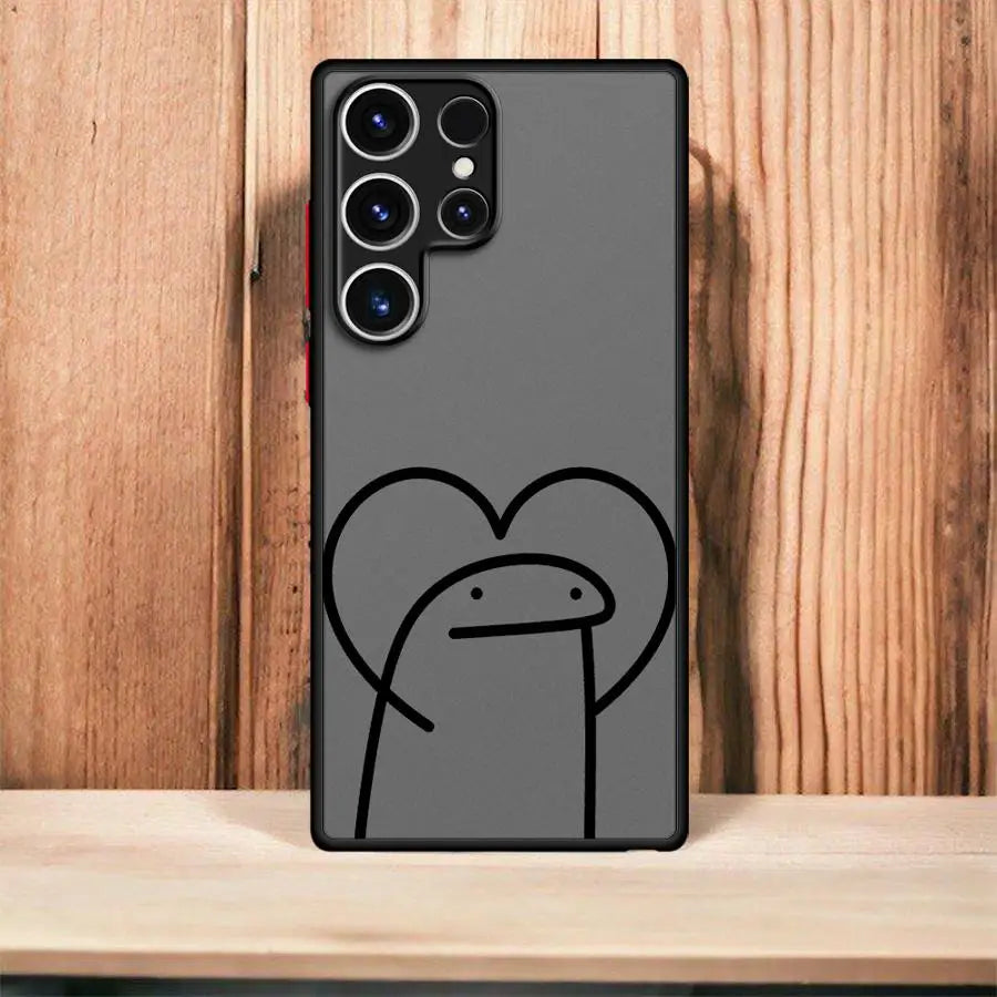 Lustige Strichmännchen Handyhülle für Samsung Galaxy S9–S25 Ultra