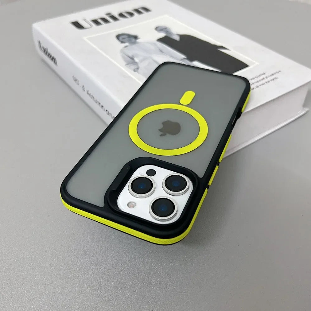 Magnetische Schutzhülle Matt Transparent für iPhone 11–16 Pro Max
