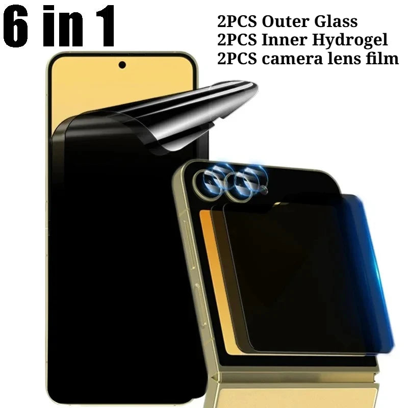 Privacy Schutzfolien Set für Z Flip 7/6/5/4 – Hydrogel & Kameraschutz