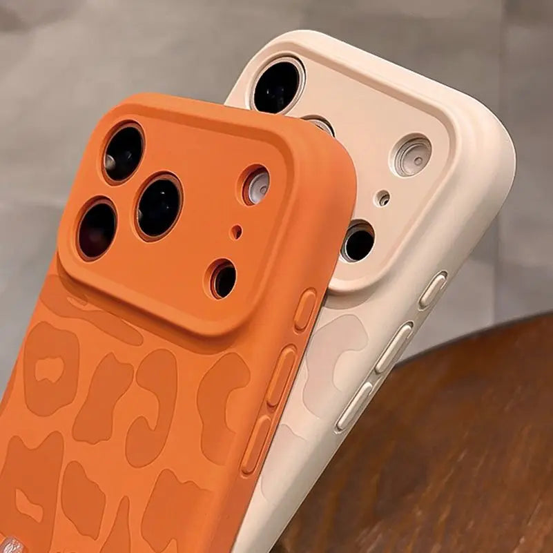 3D Leoparden-Silikonhülle mit Kamera-Steuertaste – Weich & Stoßfest