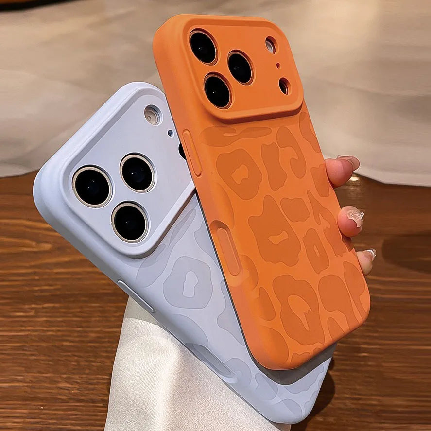 3D Leoparden-Silikonhülle mit Kamera-Steuertaste – Weich & Stoßfest