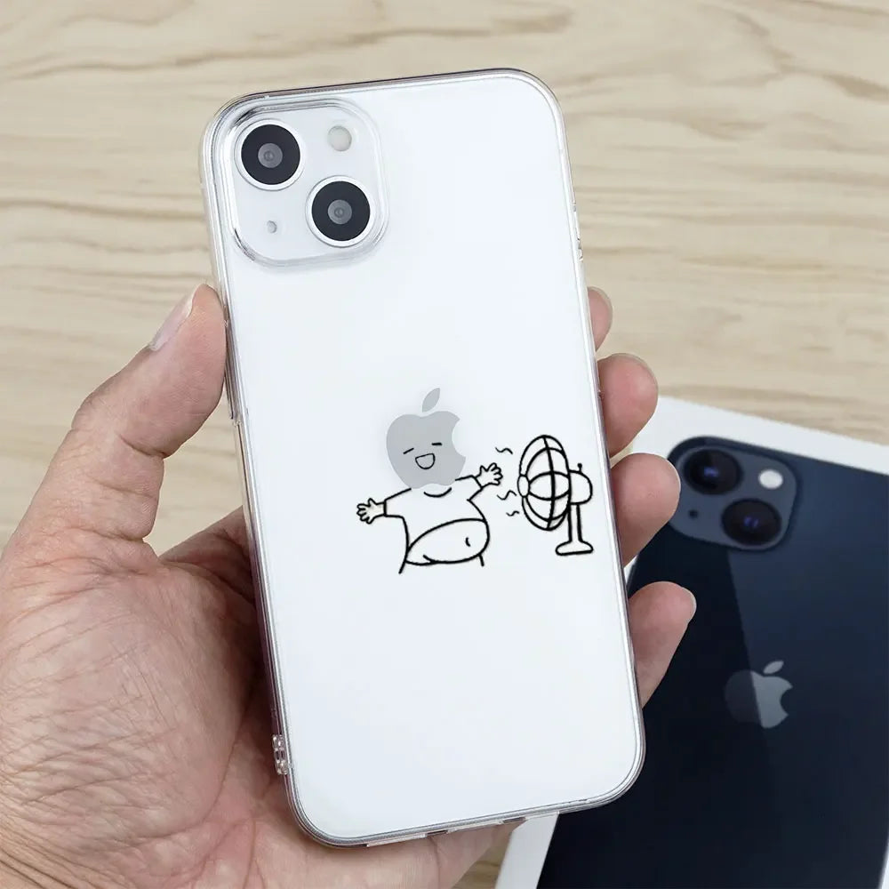 Coque iPhone transparente drôle motif cartoon – antichoc