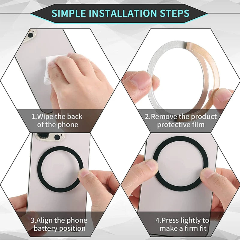Magnetischer Ring-Aufkleber für Wireless Charging & Auto-Halter