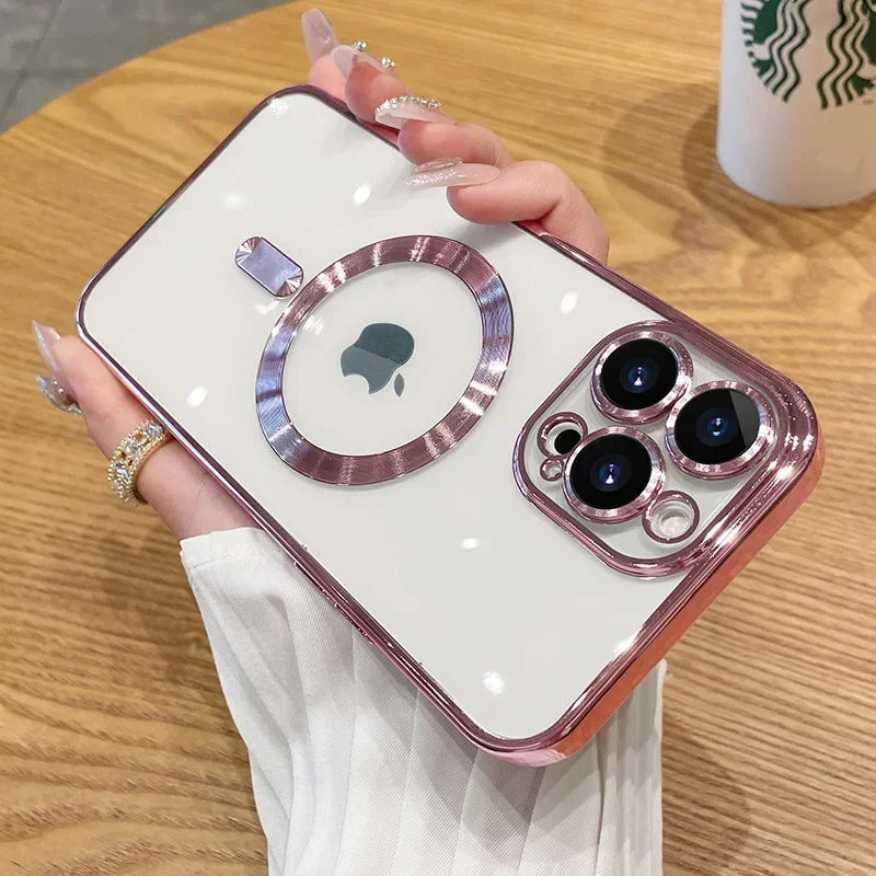 Luxus Hülle mit Kameraschutz für iPhone 11–17 Pro Max