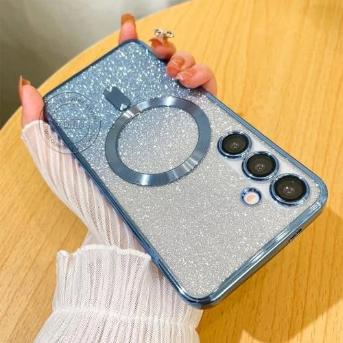 Glitzer Magnetische Hülle für Samsung Galaxy S20–S25 Ultra Note 20