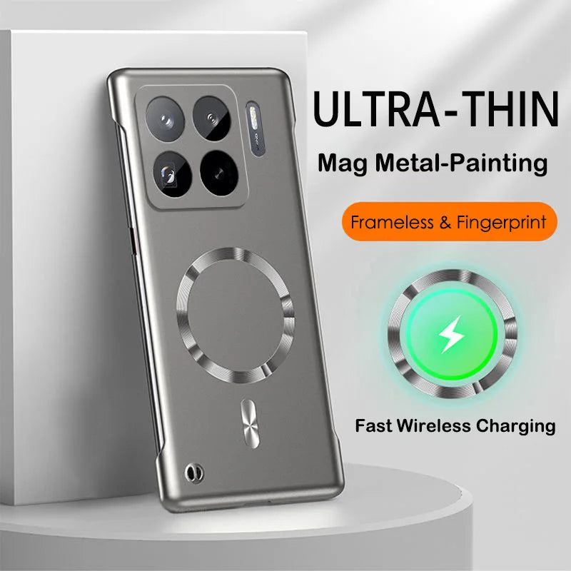 Ultradünne Metall-Lack Hülle mit Magnet-Ring – Rahmenlos, Stoßfest
