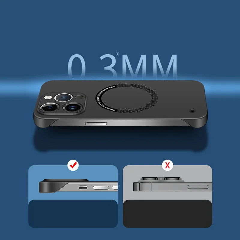 Ultradünne 0,3 mm Handyhülle in Schwarz mit Magnet-Ring, Vergleich korrekter und falscher Passform
