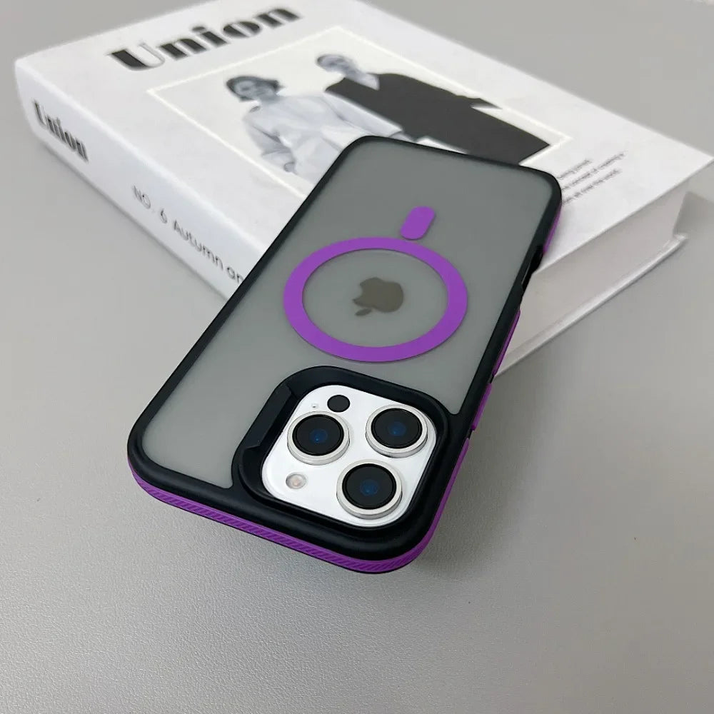 Magnetische Schutzhülle Matt Transparent für iPhone 11–16 Pro Max