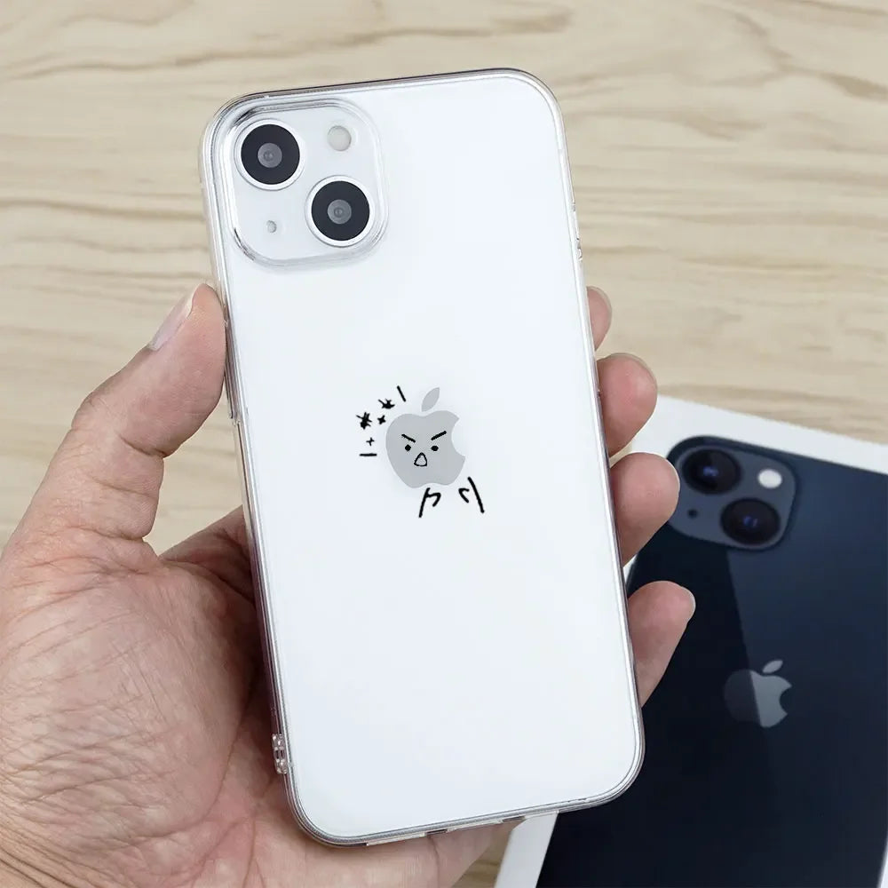 Lustige Cartoon Handyhülle transparent für iPhone – stoßfest
