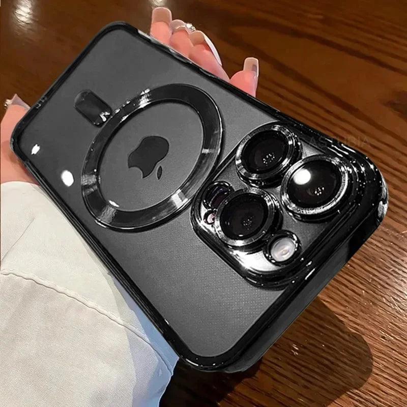 Luxus Hülle mit Kameraschutz für iPhone 11–17 Pro Max