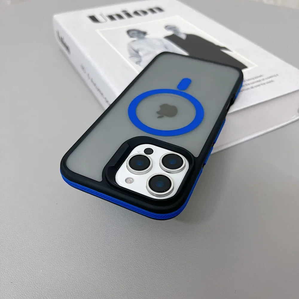 Magnetische Schutzhülle Matt Transparent für iPhone 11–16 Pro Max