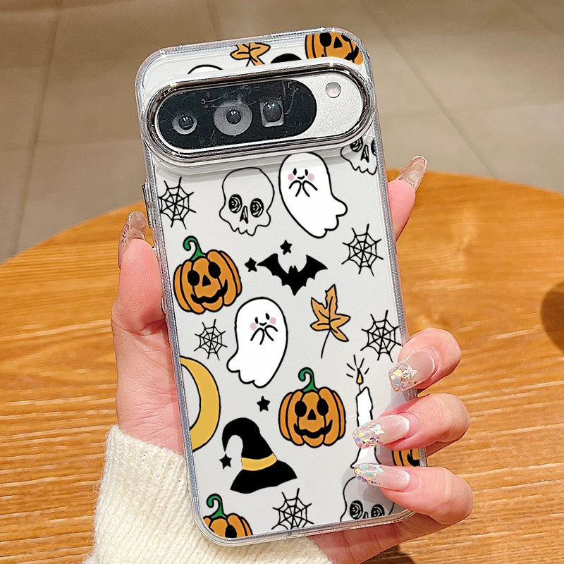 Für Google Pixel Hülle – Transparent, Halloween & Weihnachts-Motive · Design B069
