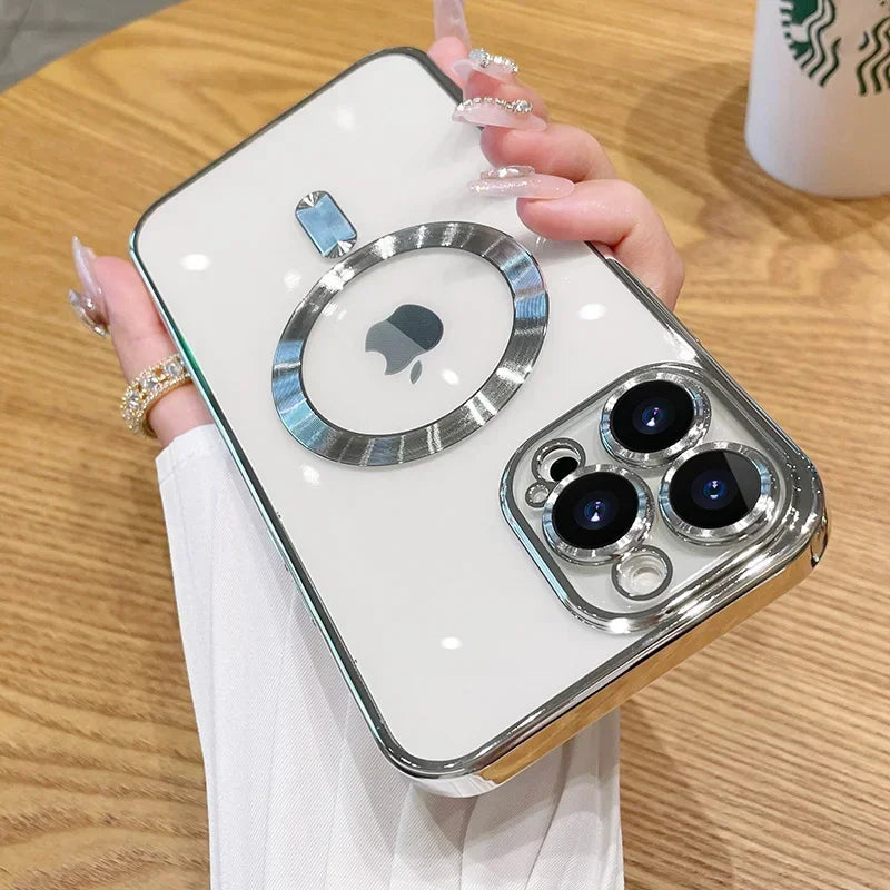 Luxus Hülle mit Kameraschutz für iPhone 11–17 Pro Max