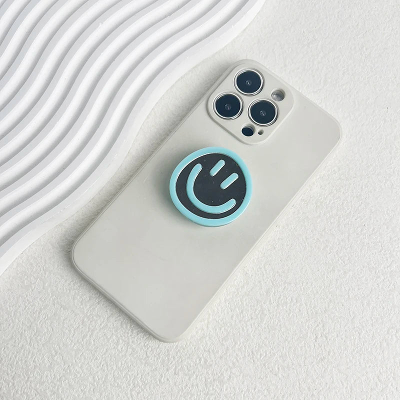 Acryl Spiegel Phone-Grip „Happy Expression“ – faltbarer Handyhalter