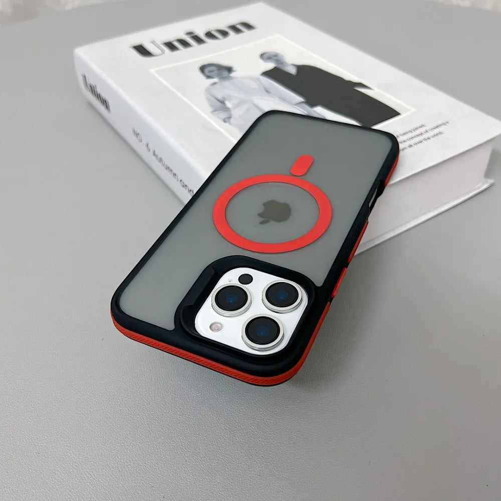 Magnetische Schutzhülle Matt Transparent für iPhone 11–16 Pro Max