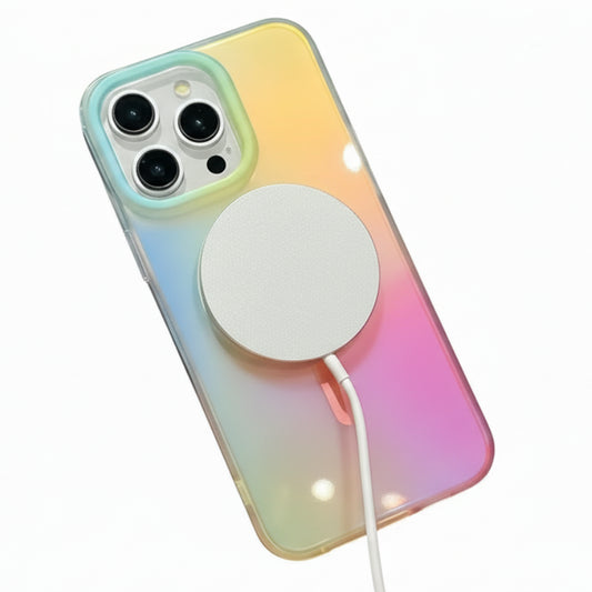Aurora Gradient Hülle mit Magnet-Ring & Lanyard – Matt, Stoßfest