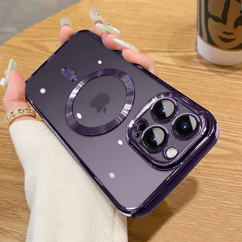 Luxus Hülle mit Kameraschutz für iPhone 11–17 Pro Max