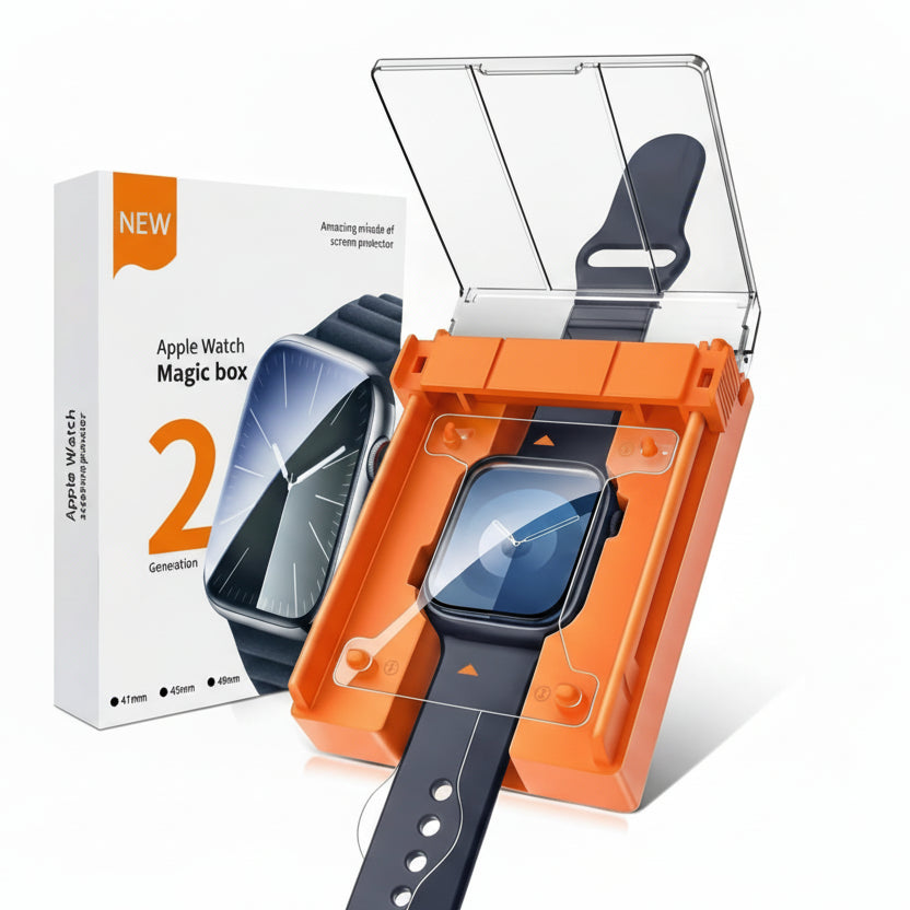 Schutzglas Apple Watch mit Auto-Installationstool 40-49mm 9H HD 2er Set