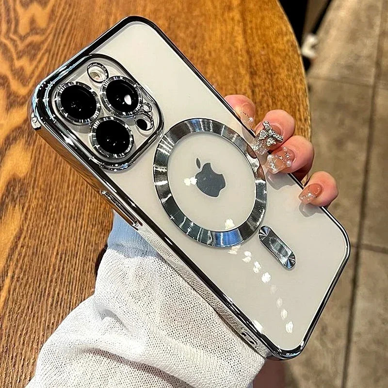 Luxus Hülle mit Kameraschutz für iPhone 11–17 Pro Max