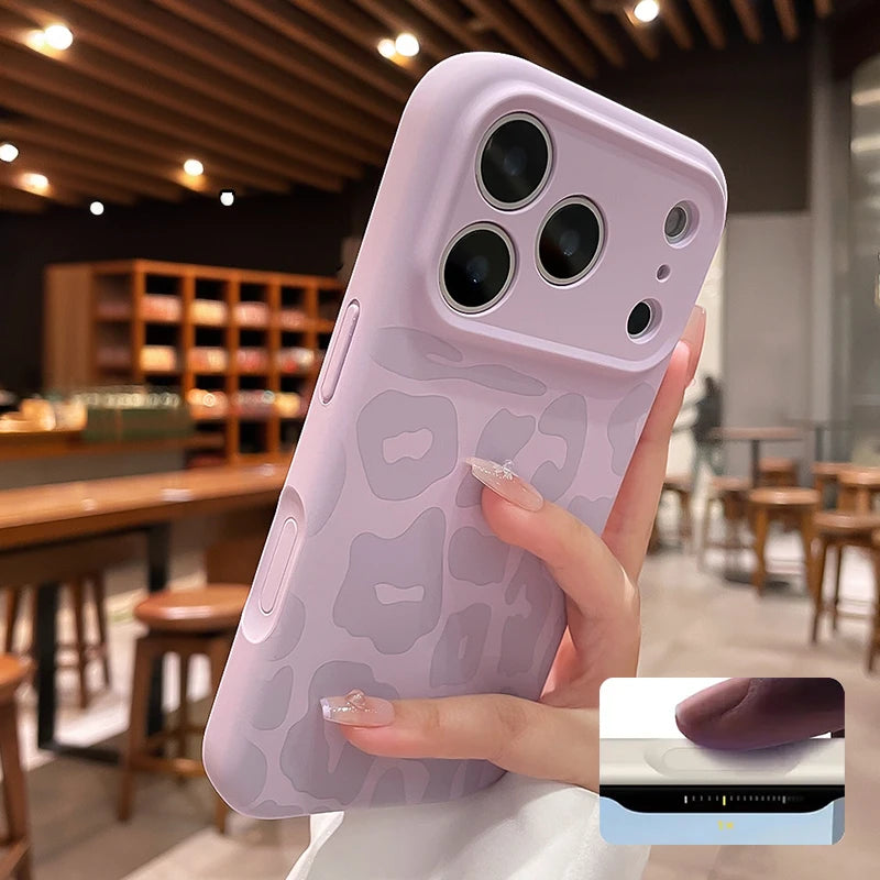 3D Leoparden-Silikonhülle mit Kamera-Steuertaste – Weich & Stoßfest