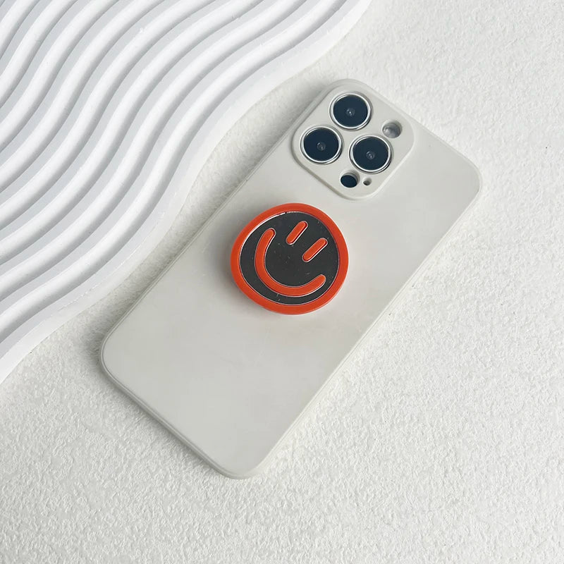 Acryl Spiegel Phone-Grip „Happy Expression“ – faltbarer Handyhalter