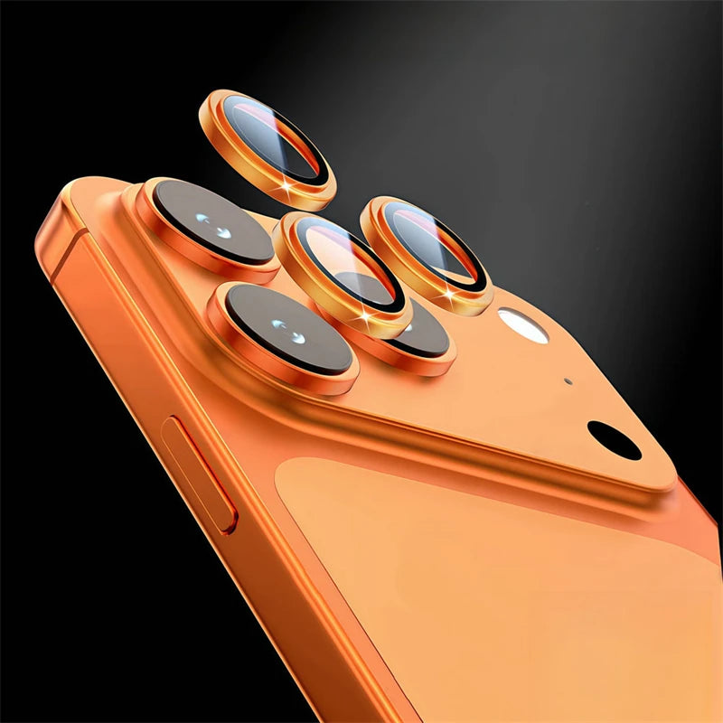 Kamera Schutzglas für iPhone 16 15 14 13 12 11 Pro Max Glas Metallring