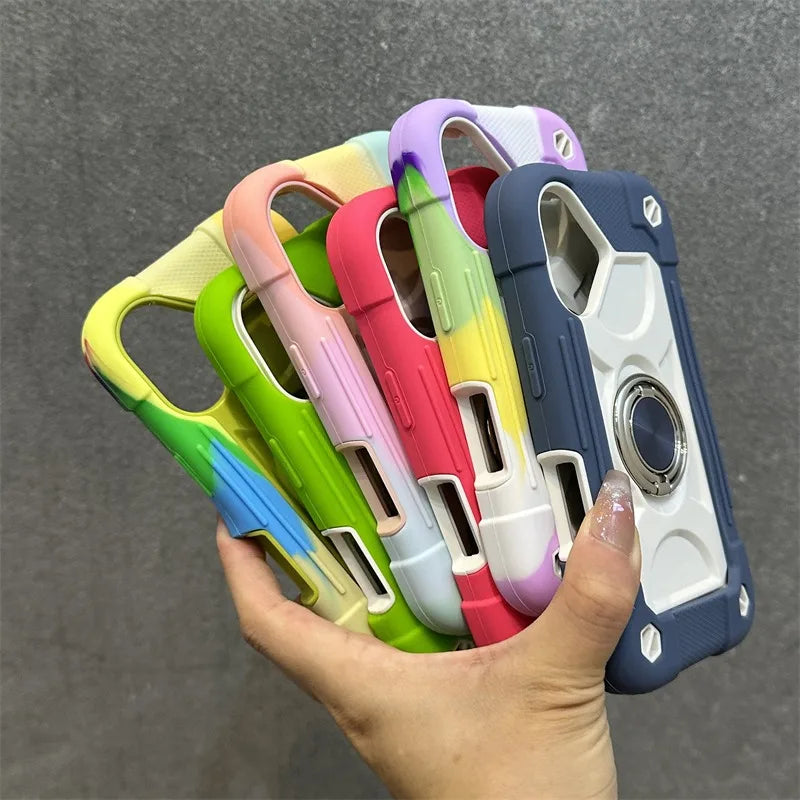 Ringhalter Hülle für iPhone 17 16 15 14 13 12 11 Pro Max mit Lanyard Robust