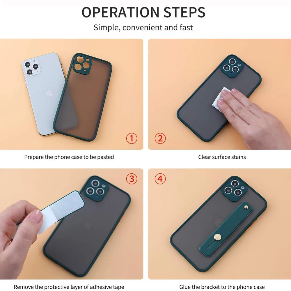 Universal Handy Fingerhalter mit Handschlaufe – Push-Pull Ständer