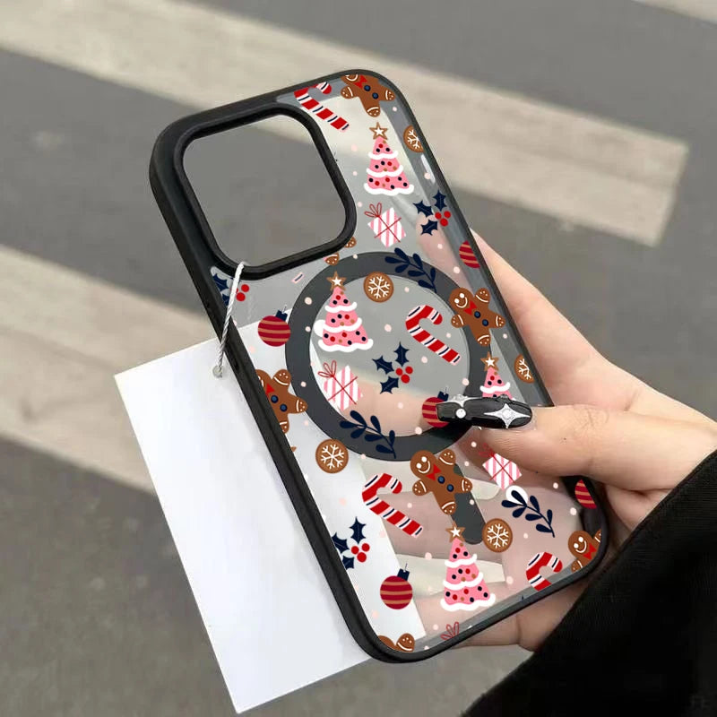 Für iPhone Weihnachten Hülle – Transparent, MagSafe-kompatibel