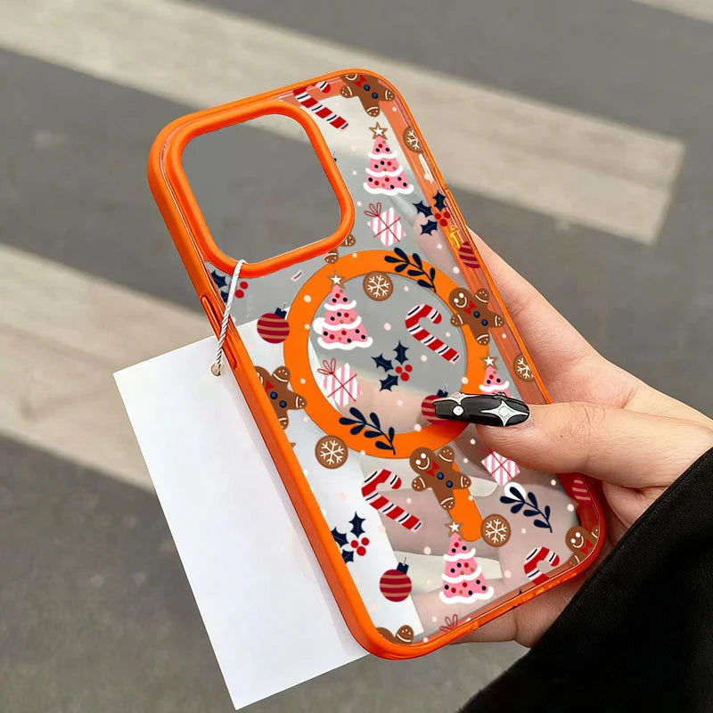 Für iPhone Weihnachten Hülle – Transparent, MagSafe-kompatibel