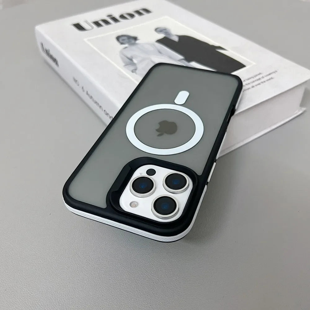 Magnetische Schutzhülle Matt Transparent für iPhone 11–16 Pro Max