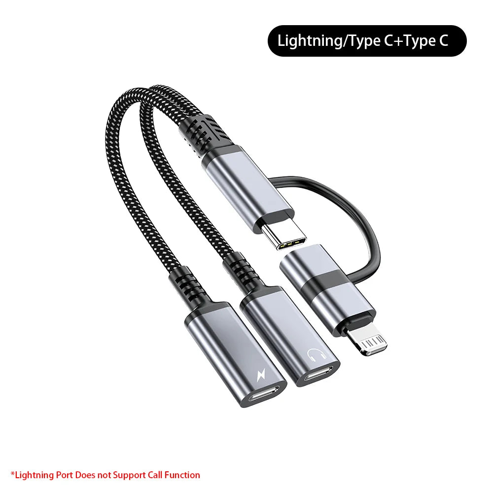 USB-C auf 3,5mm Klinke Adapter mit Ladefunktion iPhone 16 15 Samsung