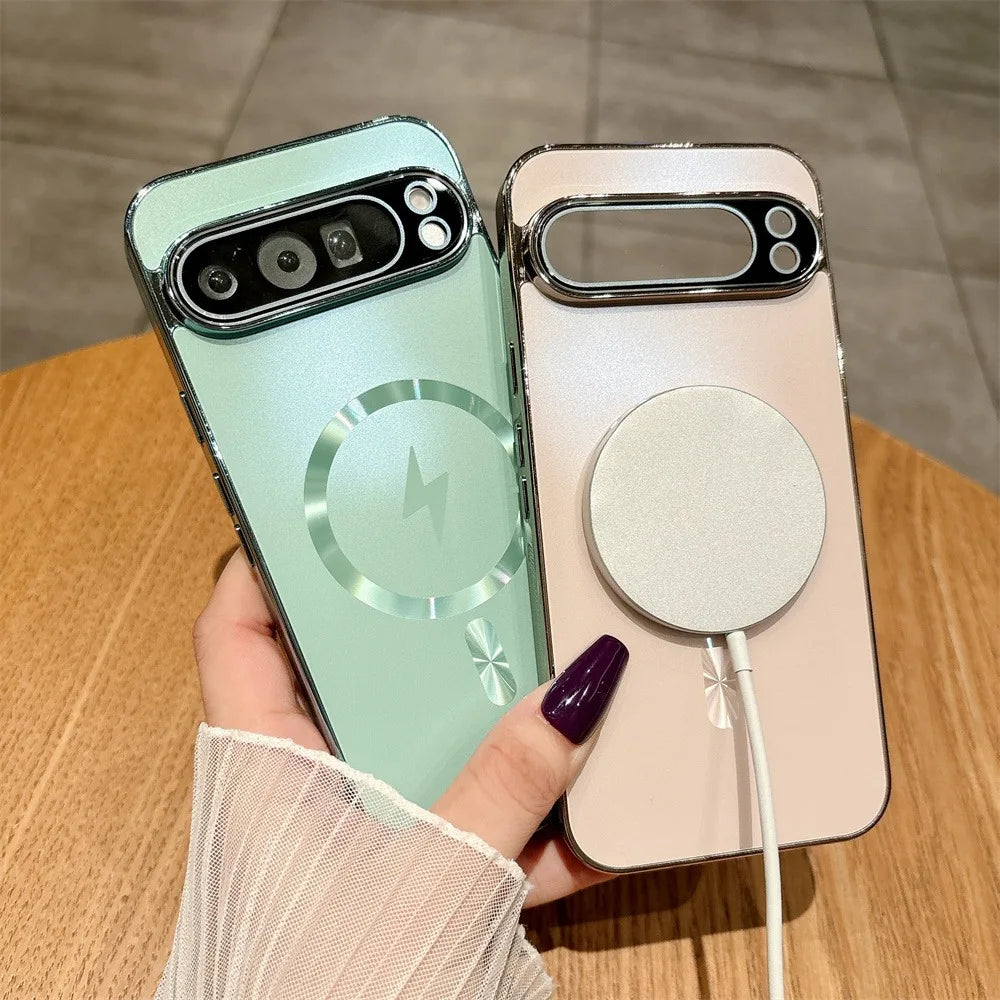 Magnetische Matte Schutzhülle für Google Pixel 6–10 Pro – 7 Farben