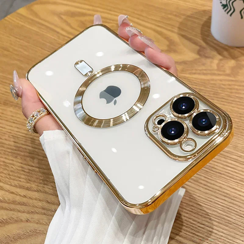 Luxus Hülle mit Kameraschutz für iPhone 11–17 Pro Max