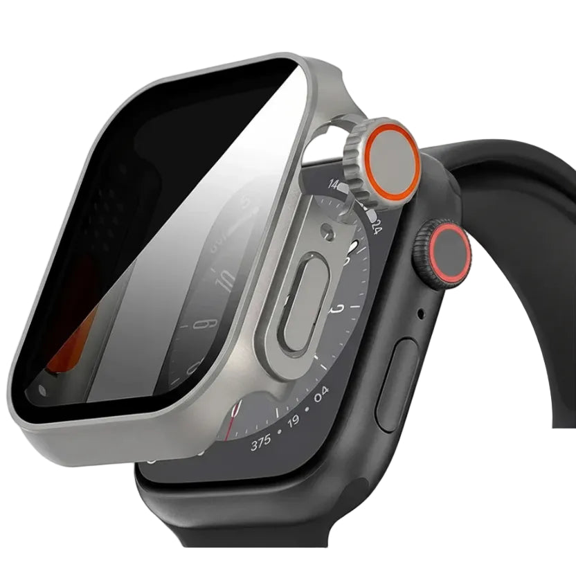 Schutzhülle mit Privacy Glas für Watch Serie 9 8 7 6 5 4 SE 40-45mm