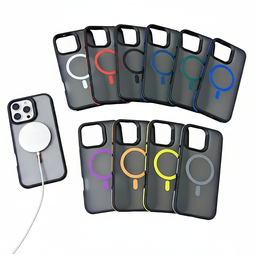 Magnetische Schutzhülle Matt Transparent für iPhone 11–16 Pro Max