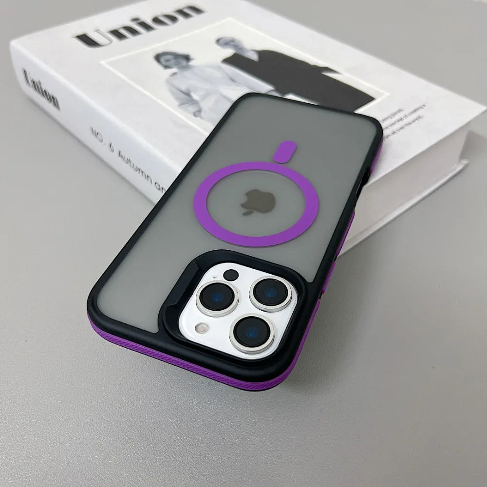 Magnetische Schutzhülle Matt Transparent für iPhone 11–16 Pro Max