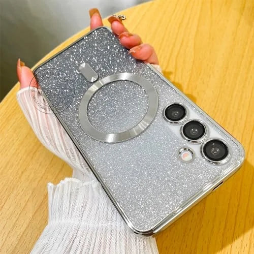 Glitzer Magnetische Hülle für Samsung Galaxy S20–S25 Ultra Note 20