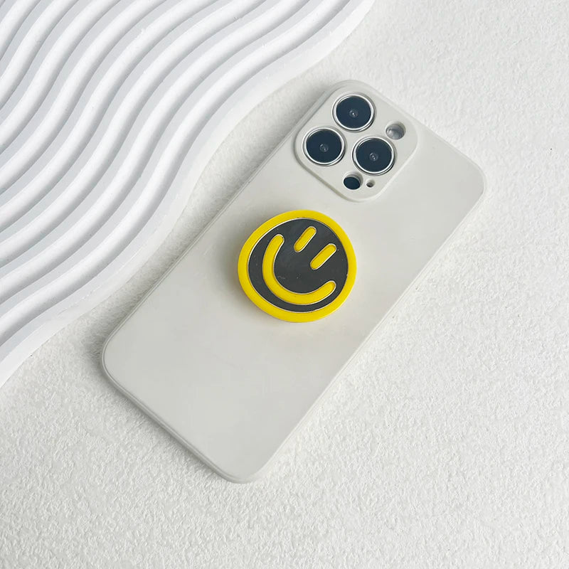 Acryl Spiegel Phone-Grip „Happy Expression“ – faltbarer Handyhalter