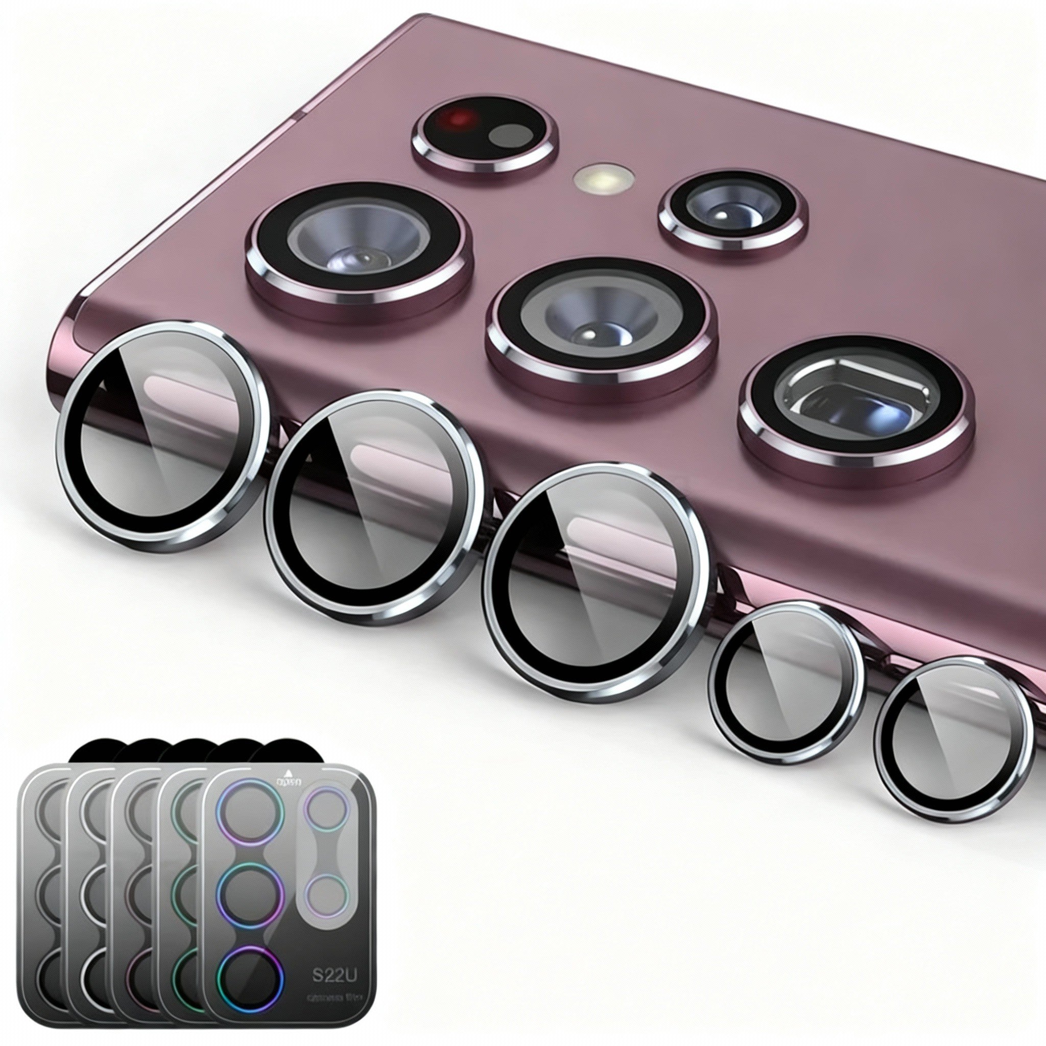 Samsung Galaxy Kamera-Objektivschutz Alu-Ring + Glas (Rahmen)