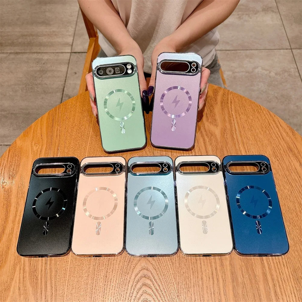 Magnetische Matte Schutzhülle für Google Pixel 6–10 Pro – 7 Farben