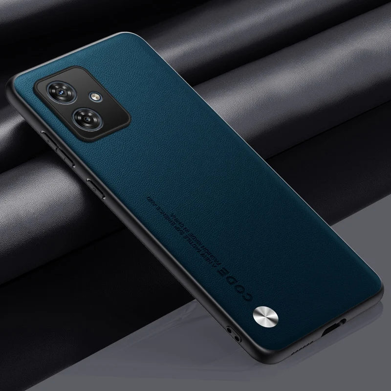 Für Motorola Moto G54 / G64 Hülle – Kunstleder-Schutzhülle · Grün
