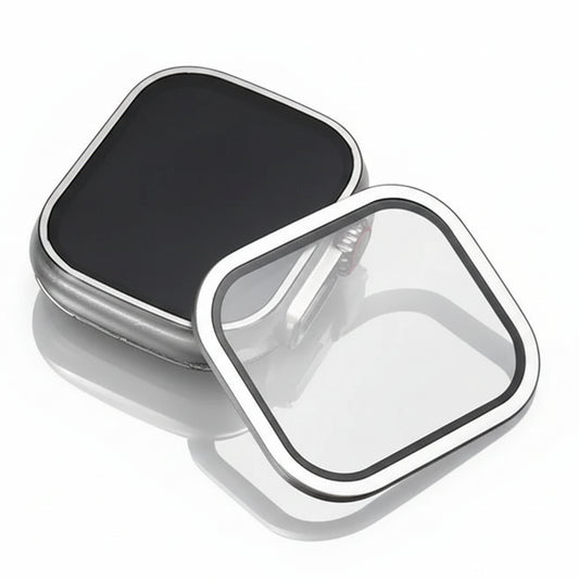 Schutzhülle mit 9H Glas für Apple Watch Ultra 1 2 3 49mm Metall Bumper Case