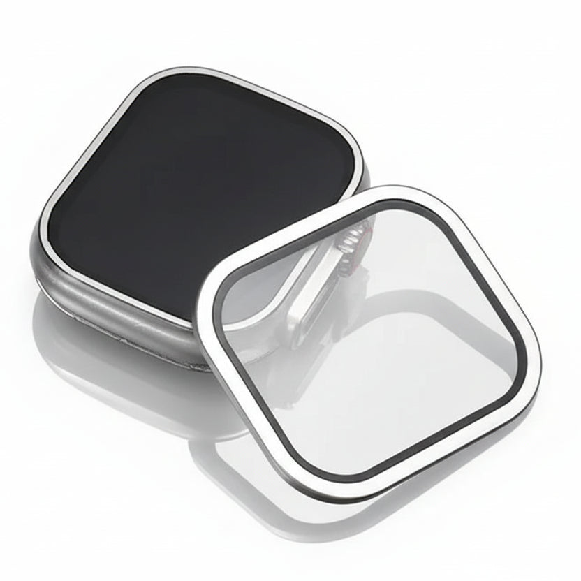 Schutzhülle mit 9H Glas Apple Watch Ultra 1 2 3 49mm Metall Bumper Case