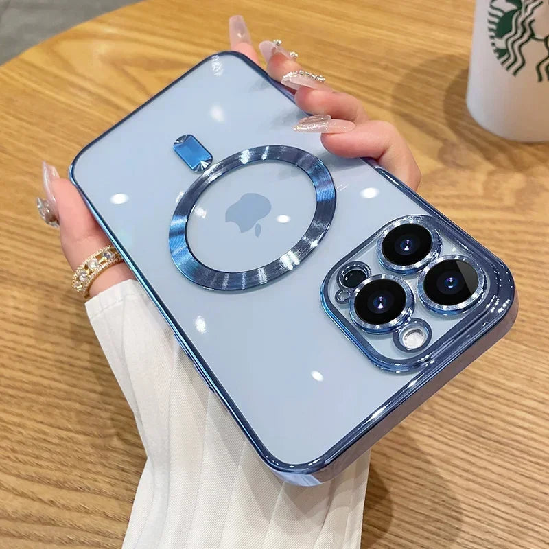 Luxus Hülle mit Kameraschutz für iPhone 11–17 Pro Max