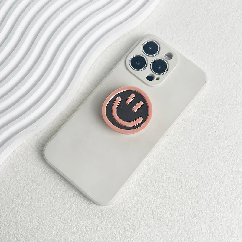 Acryl Spiegel Phone-Grip „Happy Expression“ – faltbarer Handyhalter