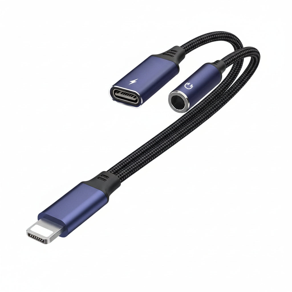 Lightning auf 3,5mm Klinke Adapter mit Ladefunktion iPhone 14 13 12 11