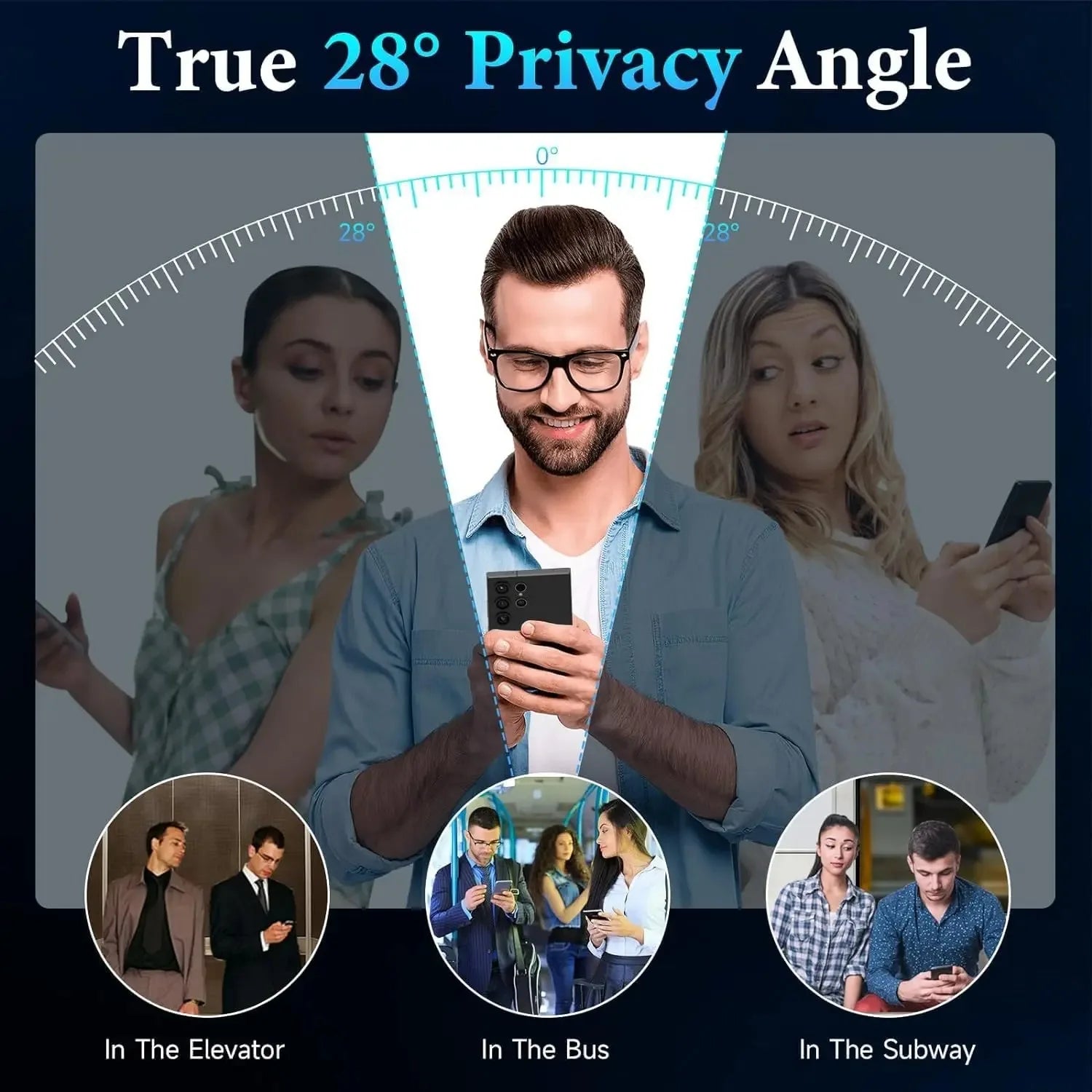 Elexum 2er Anti-Spy Keramik-Displayschutz für Galaxy S25–S8